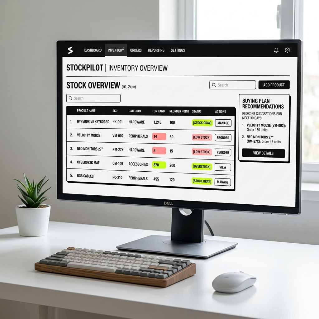 Control de inventario Nexoria ERP